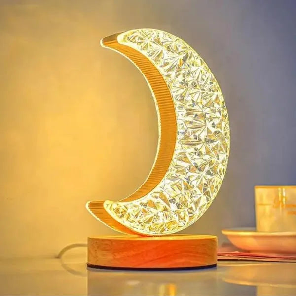 Moon Shape Crystal Led Table Lamp