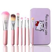 Hello Kitty Complete Makeup Mini Brush Kit With A Storage Box – Set Of 7 Pieces